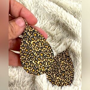 Leopard Print Teardrop Earrings | Lightweight Statement